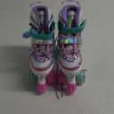 SULIFEEL Rainbow Unicorn 4 Size Adjustable Light up Roller Skates for Girls Boys for Kids (Medium - Big Kid)