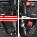 4PCS Front and Rear Door Storage Pockets Compatible for Ford Bronco Accessories 2025,Side Cup Holder Fit Bronco 4-Door 2021 2022 2023 2024,Interior Organizer Box Accessories,4PCS Black
