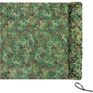 Camo Netting Camouflage Net - Bulk Roll Military Theme Party Decorations Camping Netting Camo net Sunshade Camo Mesh Tarp for Hunting Blind (10ft x 20ft(3m x 6m), Woodland)