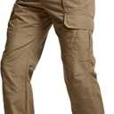 CQR Men's Tactical Pants, Water Resistant Ripstop Cargo Pants, Lightweight EDC Work Hiking Pants, Outdoor Apparel