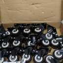 2 Inch Caster Wheels Set of 16 Heavy Duty Casters,with Brake,No Noise Locking Polyurethane (PU) Wheels, for Furniture and Workbench Load 800lbs