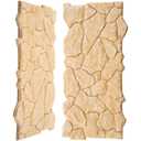 2 Pack Faux Fireplace Stone Wall Veneer Panels 47.24" x 22.04" x 1.57'' Fireproof B1 Rated PU Artificial 3D Veneer Panels for Interior/Exterior Use - Realistic Stone Look(Solid Color)