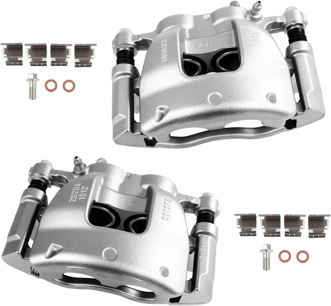 cciyu Front Left & Right Brake Calipers Assembly w/Bracket 18B5518 18B5519 For Ford For Transit-150/For Transit-250/For Transit-350/For Transit-350 HD