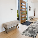 ShadesU Custom Size Abstract Design Non-Slip Hallway Runner Rug Carpet Low-Pile 0,3" Non Slip Backed (Black Color, 31inch Wide x 7ft Length)