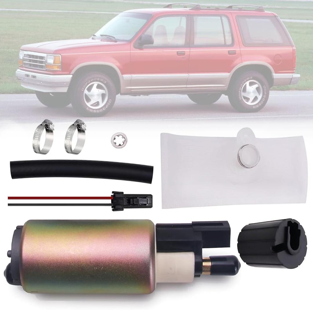 Electric Intank Fuel Pump Core with Installation Kit (140-160 LPH) FIT Ford Explorer Mustang Focus F-150 F-250 F-350, OE-Matching 12V DC Pump Replaces E2157 FE0117 (Internal Core Only) - 1 Pack