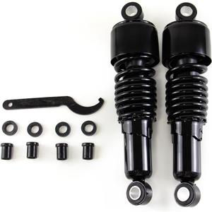 10.5" Rear Shocks Lowering Kit Preload Adjustable Compatible with Harley Touring Electra Tour Road Street Glide Road King FLT FLHT FLHR FLTR FLHX 1980-2024 Black