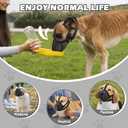 Dog Muzzle,Mesh Soft Muzzle for Small Medium Large Sized Dogs, Breathable Reflective Adjustable Puppy Muzzles with Collar for Scavenging Grooming Biting Chewing,Allows Panting and Drinking M