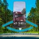 Main View Mirror for International ProStar Workstar 2006-2017 Truck Side Door Upper Mirrors Lens Glass with Heated A Piece Black,Flat
