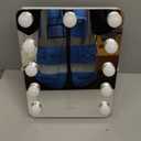 halumao 14.6" Vanity/Makeup Mirror with Lights, Hollywood Mirror with 11 Dimmable LED Bulbs,3 Color Modes,Touch Control (White)