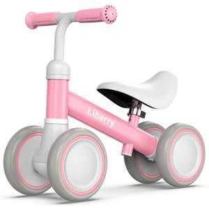 Liberry Baby Balance Bike with Adjustable Seat, Toddler First Ride-On Toy for 1-2 Year Old, Girls Birthday Gift, 19.7*7.1*15.8