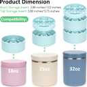 Silicone 3ml Vial Insert (1 short +2 tall) Compatible with Hydrapeak Food Jars,Vial Insert Peptide Storage for 32/25/18oz Hydrapeak Food Thermos, Maximum Hold 48 Vials, Blue.(No vials&Jar included)