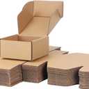 PHAREGE 4x4x2 inch Shipping Boxes Bulk 25 Pack Brown, Tab Lock Tuck Top Mailer Boxes for Packaging Small Business, Small Cardboard Gift Boxes for Wrapping Mailing Present