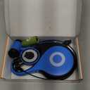 Heavy Duty Retractable Dog Leash for Large Dogs, 26ft Dog Leash with Poop Bag Holder, Up to 110lbs, chew Proof Cable, LED Light, 360 No-Tangle, One-Handed Pause & Locked. (Blue, L 26ft)