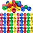 Skylety 100 Pieces Mini Smile Face Stress Balls Funny Stresbe Happy Foam Soft Colored Smile Toys for Adults 1.2 Inch Relief Balls for Anxiety(Assorted Colors)
