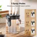 DIGIX Small Portable Humidifiers for Bedroom, 1.4L Top Fill Cool Mist Humidifier for Home Office Travel, 3 Mist Modes, Auto Shut Off, Night Light, Easy to Clean Quiet Humidifier for Baby Plant (Grey)