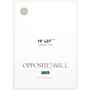Opposite Wall - 50x70 cm - White Solid Wood Picture Frame - Lightweight, Versatile & Shatterproof - Wall Hanging Photo or Poster Frame - Wall Decor for Office, Gallery & Home, 19 3/4 x 27 1/2 in