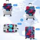 FOREVER QUEEN Colorful Flower Luggage Cover Suitcase Protector Suitcase Cover Anti-Scratch,Stretchable Bag Cover Washable Durable Polyester