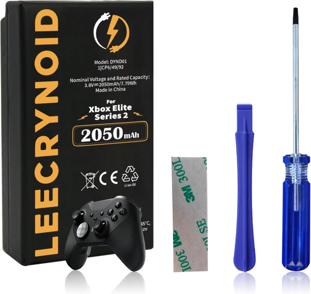 Replacement Battery DYND01(3.8V 2050mAh)Compatible with Microsoft Xbox Elite Series 2 Wireless Controller 1797 with Repair Tool Kits