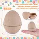 ARCTURINE Paper Mache Easter Eggs, Cardboard Paper Eggs to Decorate for Craft Painting, School Projects, Spring Parties, Easter Hunt Supplies, DIY Art Activities, 3.2 Inch (25 PCS, Brown)