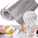 Kitchen Wallpaper Oil Proof Sticker Aluminum Foil Backsplash Self-Adhesive Contact Paper Cabinet Liner Waterproof and Heat Resistant Peel and Stick Wallpaper (15.7X197 Inches)