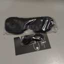 Silk Cordless Heated Eye Mask for Dry Eyes with Washable Cover, Warm Eye Compress to Unclog Glands Heating Pad for Women Men Relieve Blepharitis Chalazion MGD Syndrome Stye Eye Treatment, Black