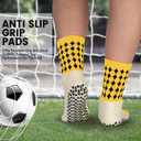 2/4 Pairs Grip Soccer Socks for Men Women Cushioned Non Slip Football Basketball Athletic Sports Socks