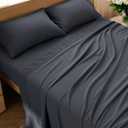 Bedsure Queen Sheet Set - 4 Pieces Soft Queen Size Sheets - Breathable & Cooling - Hotel Luxury - Easy Care Polyester Microfiber Bedding for Women, Men, Dark Grey