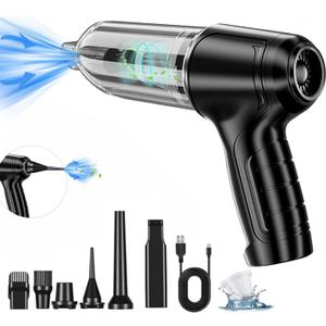 Car Vacuum Portable Cordless, Handheld Vacuum Cordless High Power 12000pa, Wet and Dry Mini Vacuum Cleaner, Car Vacuum Cleaner for Home Cleaning, Office, Pet (Black)