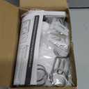 Retractable Clothesline Indoor Outdoor - 16.7 Ft Heavy Duty Wall Mounted Non-Sag Clothes Drying Laundry Line with Adjustable Tension and Stainless Steel Rope (White)