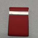 Cigarette Case Cigarette Case Hold 20 Cigarettes Stainless Steel Smoker Women Cigarettes Case (Black) (Red)