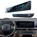 4PCS Screen Protector for Kia Sorento 2024 2025 LX/S/EX/X-Line/SX/Prestige/X-Pro SX Prestige Accessories Dual Panoramic Displays&Air Conditioner Nano Screen Protector 12.3''
