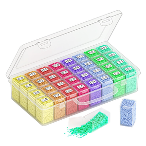 VANSUNS 32-Grid Diamond Painting Storage Container, Transparent Square Diamond Art Storage Case, Suitable for Beads, Crafts, Nail Art, DIY ﻿