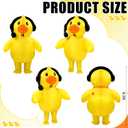 Seenelling Inflatable Duck Costume for Adult Funny Halloween Full-body Costumes Cosplay Party Outfit Funny Blow up Animal Suit for Halloween Carnival Cosplay Group Theme Events (Yellow)