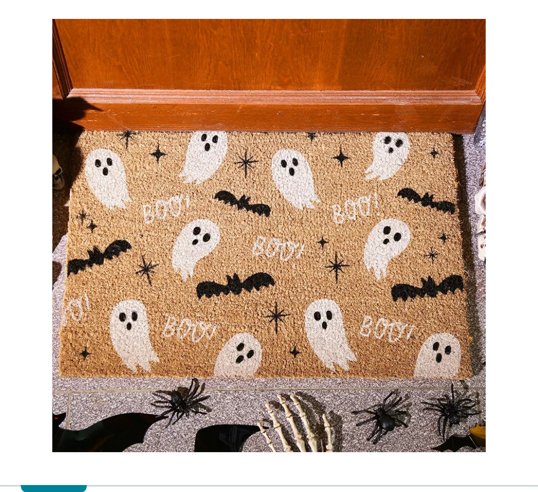 Ceenna Halloween Doormat Coir Ghost Welcome Doormat Funny Halloween Boo Bat Door Mat with Anti-Slip Rubber Non Slip Floor Mat for Indoor Front Door Entrance Decor, 16 x 28 Inch (Amusing)