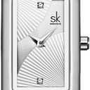 SHENGKE Minimalist Watch (Love Me Tender Love Me Home) Casual Fashion Wrist Watch (Silver(0119))