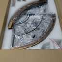 LEDIARY 20" Caged Ceiling Fan with Light and Remote, Low Profile Flush Mount Fandelier, Black Gold Bladeless Enclosed Small Fan Lights Ceiling Fixtures, Rustic Farmhouse Style for Bedroom, Outdoor