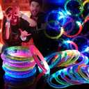 OLUPP 28 Pack Glow Bracelets, Glow in the Dark Party Supplies, 6 Color LED Light Up Bracelets for Adults & Kids Birthday Party Favors, Concert, New Year, Carnival, Raves