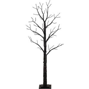 Nearly Natural 5ft Pre-Lit Halloween Twig Tree with 360 Orange & Purple LED Lights