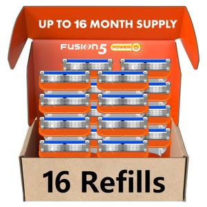 16 PCS Razor Blade Shaving Razor Blade Refills for Fusion 5, a More Comfortable Shave for Men, New Version