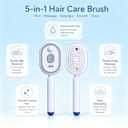 5 in 1 Electric Spray air Cushion Massage Comb, 2026 Upgraded Rechargeable Air Cushion Hair Brush, Retractable Hairs Massage Brush for Frizzy Hair & Scalp Care, Anti-Static & Detangling (purple)