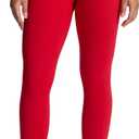 Aoxjox High Waisted Workout Breeze Leggings for Women Tummy Control Buttery Soft Yoga Pants 24"/26"/28" (Medium, Racing Red)