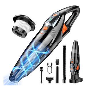 Handheld Vacuum Cordless 25000PA Powerful Suction, Portable Car Vacuum, 3 in 1 Hand Held Vacuum Rechargeable 8000mAh with LED Light, HEPA Filter, Home, Car Seats, Office, Pet Hair, Dust Buster