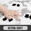 JarThenaAMCS Halloween Bathroom Rug 19.7 x 35.4 Inch Gray White Ghost Tufted Bath Mat Absorbent Non Slip Washable Shower Rug Front Door Mat for Home Bedroom Room