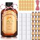 LemonRoad 18 Pack 4 oz Vanilla Extract Bottles with Lids Homemade Gift Amber Bottles Plastic Brown Jars Leakproof Refillable Empty Containers for Vanilla Extract, Potion, Juice, Ginger Shots, Liquids