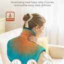 Weighted Heating Pad for Neck and Shoulders, Electric Heat Wrap with 6 Temperature & 4 Timer Settings, Auto Shut-Off, Machine Washable, Soothing Muscle Stiffness and Fatigue, Gift for Women Men