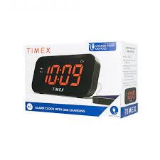 Timex Alarm Clock with Large Display and 5W USB Charging Port, Digital Alarm Clock for Bedroom Includes 100-240V Universal Power Adapter (T1120B-Black)