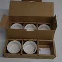 DOWAN Ramekins 12 oz Oven Safe, Creme Brulee Ramekin Souffle Dishes for Baking, Porcelain Samll Bowls for French Onion Soup, Dessert Custard Cups Sauce Dish, Set of 5, Soft White