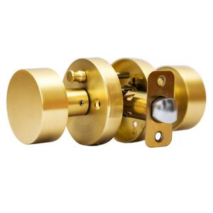 Gold Privary Door Knobs Interior - for Satin Brass Door Knobs Suitable for Hallway, Wardrobe, Bathroom etc,for All Standard Size Doors