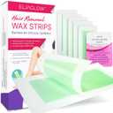 Wax Strips Hair Removal: 60 Body Waxing Strips Dual Sides & 4 Calming Oil Wipes for Women & Men - Brazilian Wax Kit At Home for Face, Legs, Arms, Chest, Bikini - Hypoallergenic for All Skin