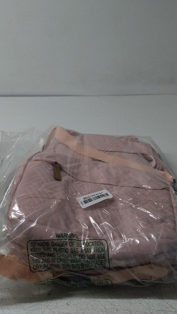 Baby Diaper Bag Backpack, Large Diaper Bag with Removable Cross Body Bag & 2 Compartments, Baby Bag for Boys & Girls, Travel Diaper Bags, Pink